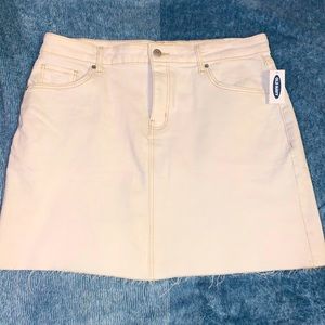 Old navy white denim skirt